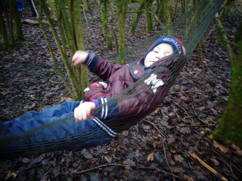 Relaxing in the hammock